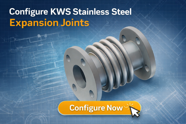 KWS Industrietechnik - Configure custom stainless steel expansion joints with loose flanges, weld ends, protective cover and exhaust gas applications – DN sizes available